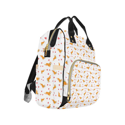 Cardigan Welsh Corgis Pattern Print Design 04 Diaper Bag Backpack