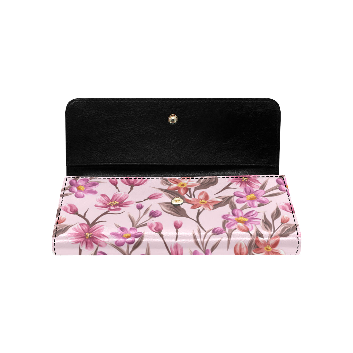 Summer Floral Pattern Print Design SF09 Women's Trifold Wallet