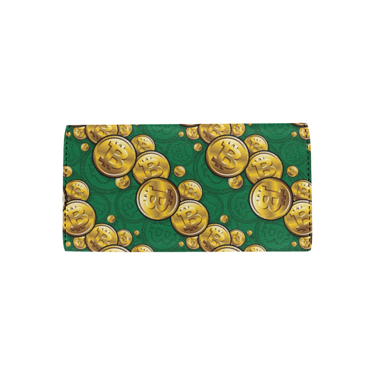 Bitcoin Pattern Print Design DO02 Women's Trifold Wallet