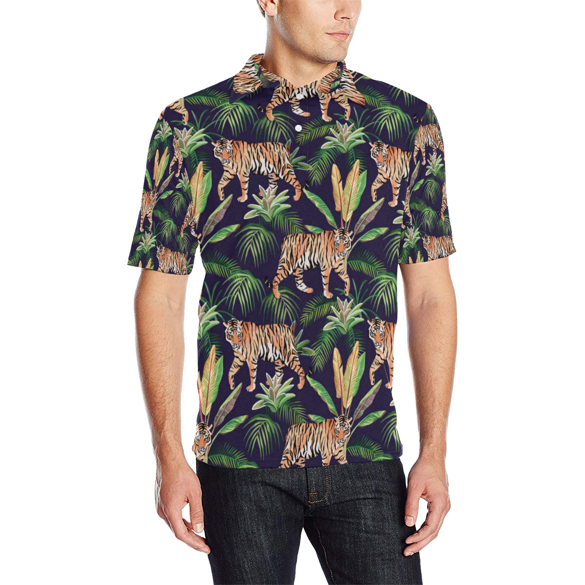 Tiger Jungle Men Polo Shirt