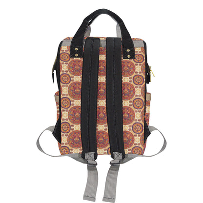 Calendar Aztec Pattern Print Design 01 Diaper Bag Backpack