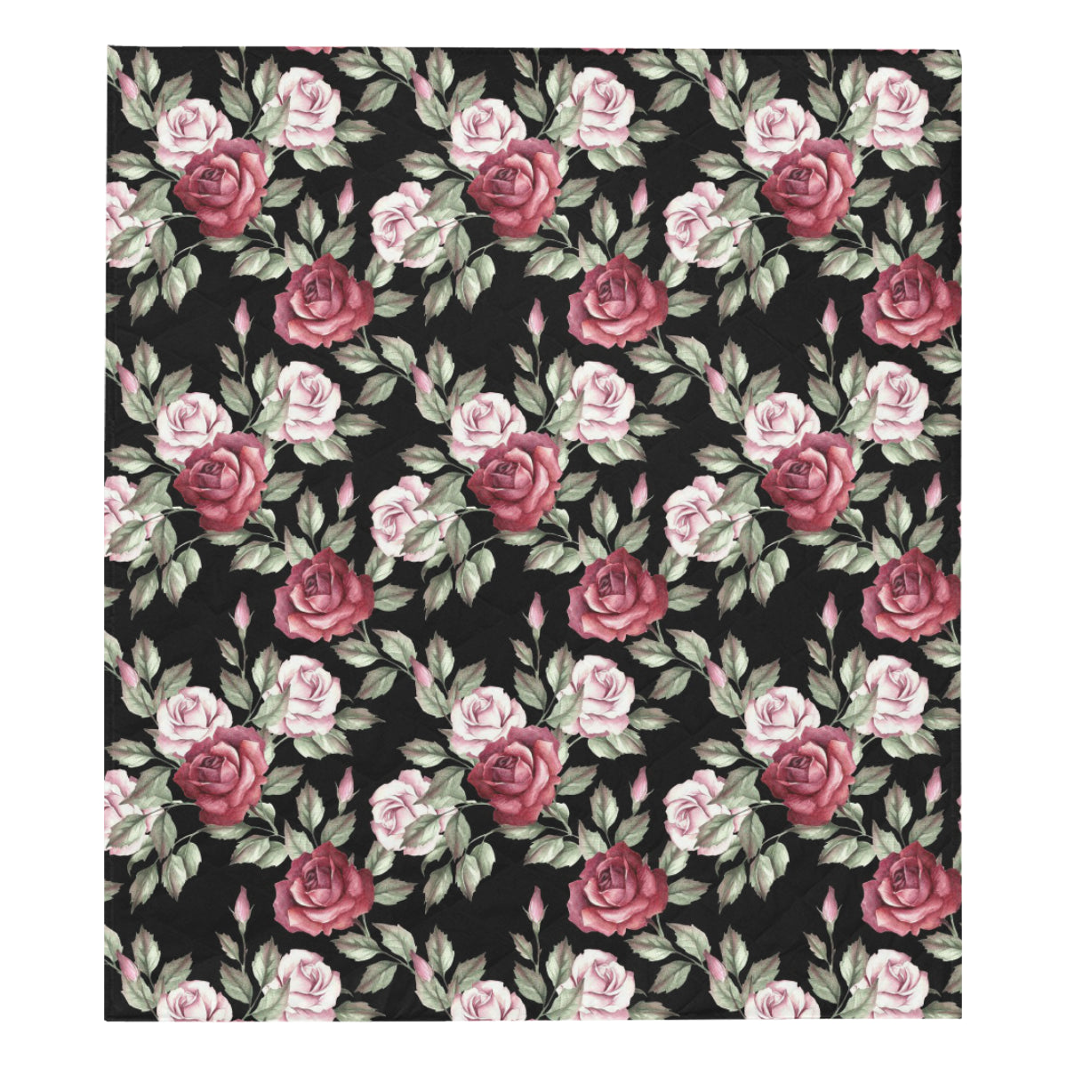 Rose Red Pink Pattern Print Design RO03 Premium Quilt
