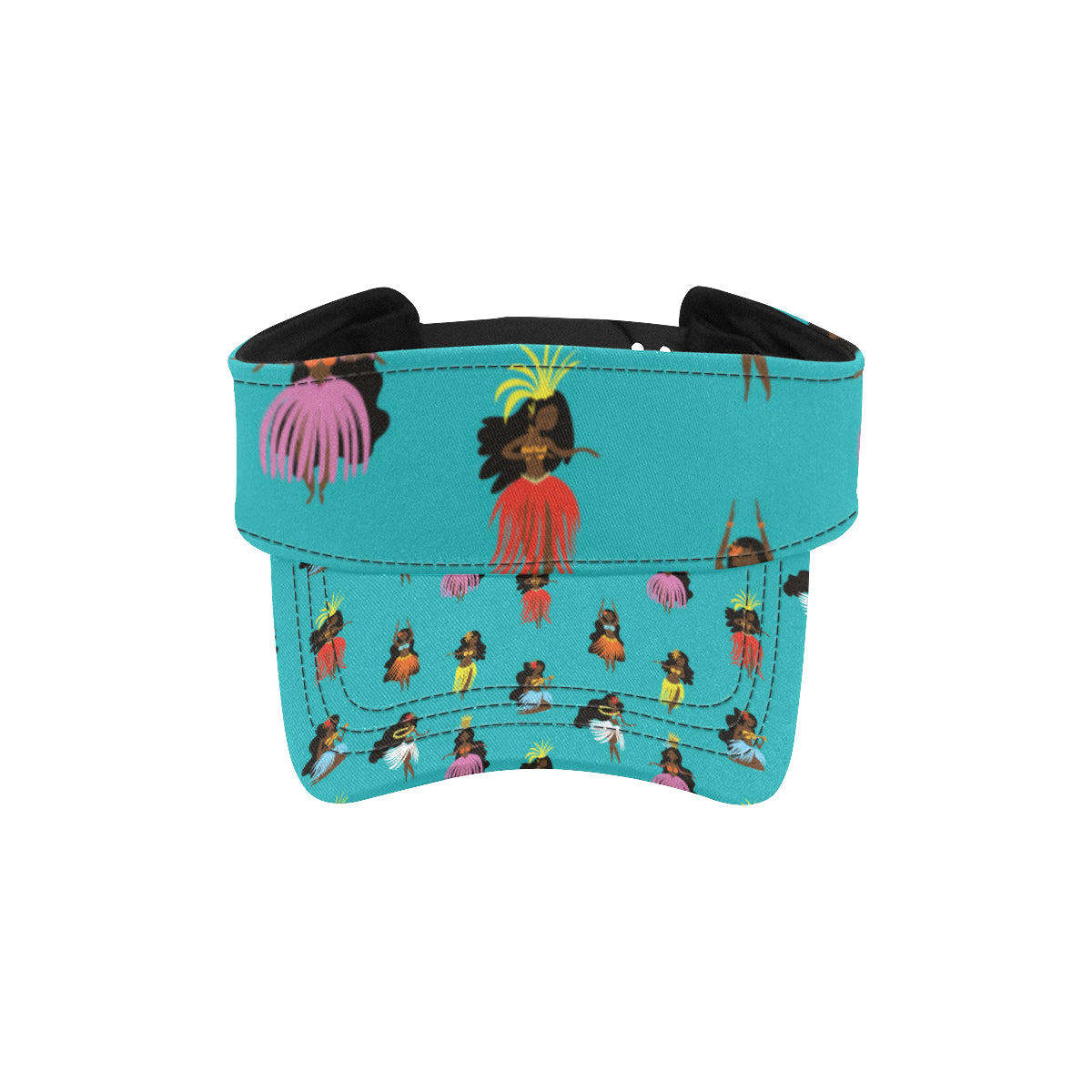 Hula Dancers Pattern Print Design 04 Unisex Sun Visor
