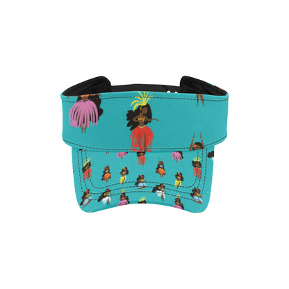 Hula Dancers Pattern Print Design 04 Unisex Sun Visor