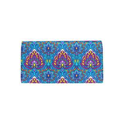 lotus Boho Pattern Print Design LO010 Women's Trifold Wallet