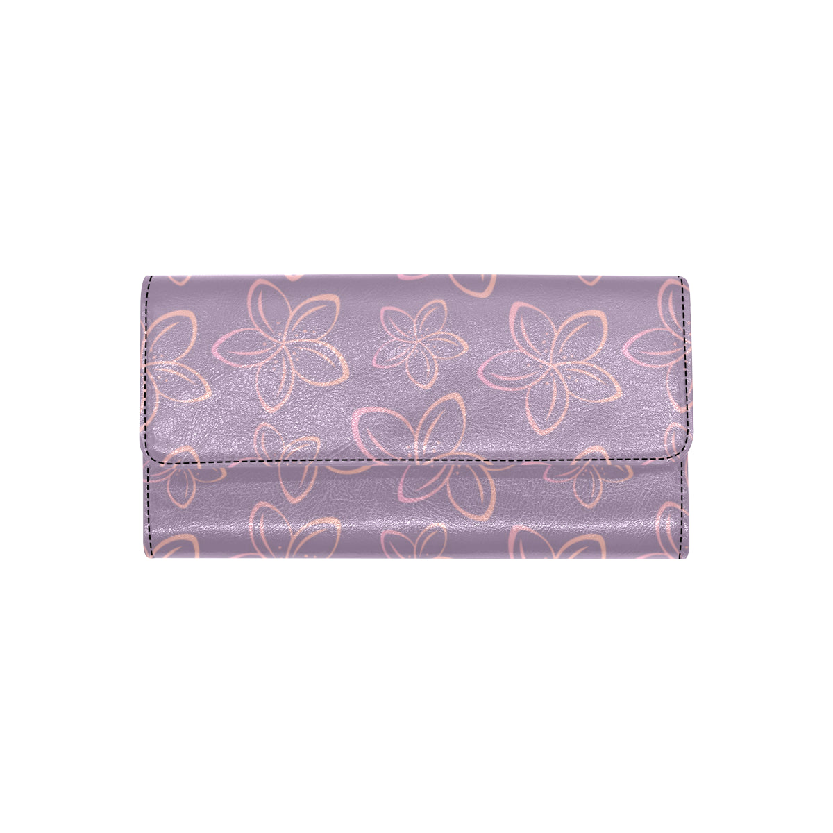 Plumeria Pattern Print Design A01 Women's Trifold Wallet