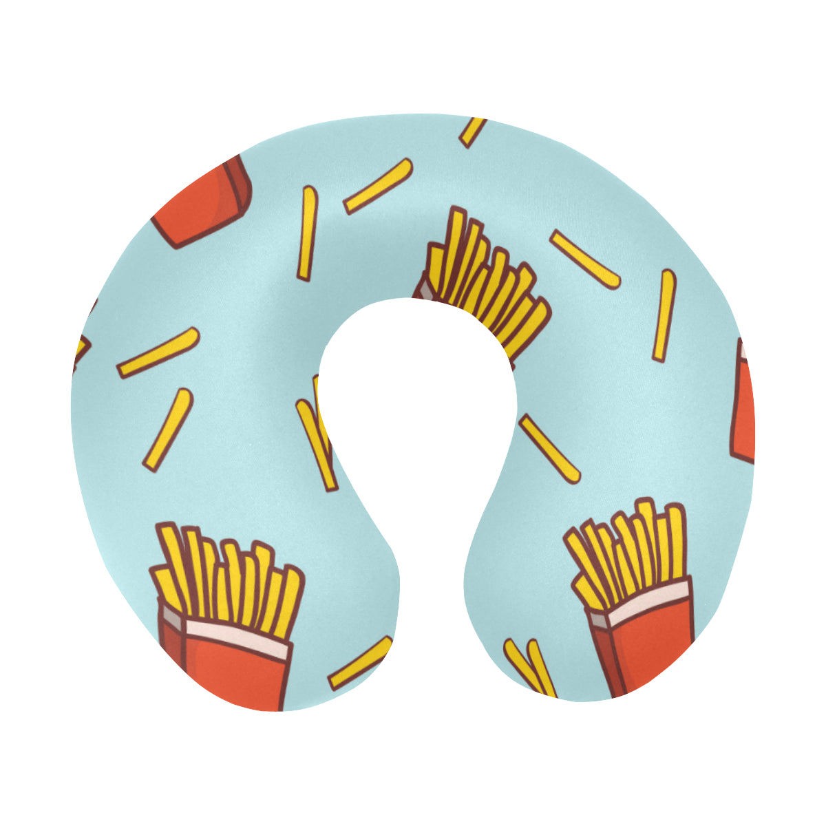 French Fried Pattern Print Design 02 U-Shaped Travel Neck Pillow