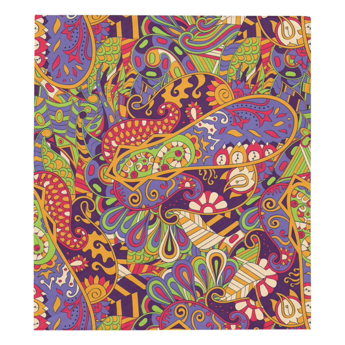 Funky Retro Pattern Print Design A04 Premium Quilt