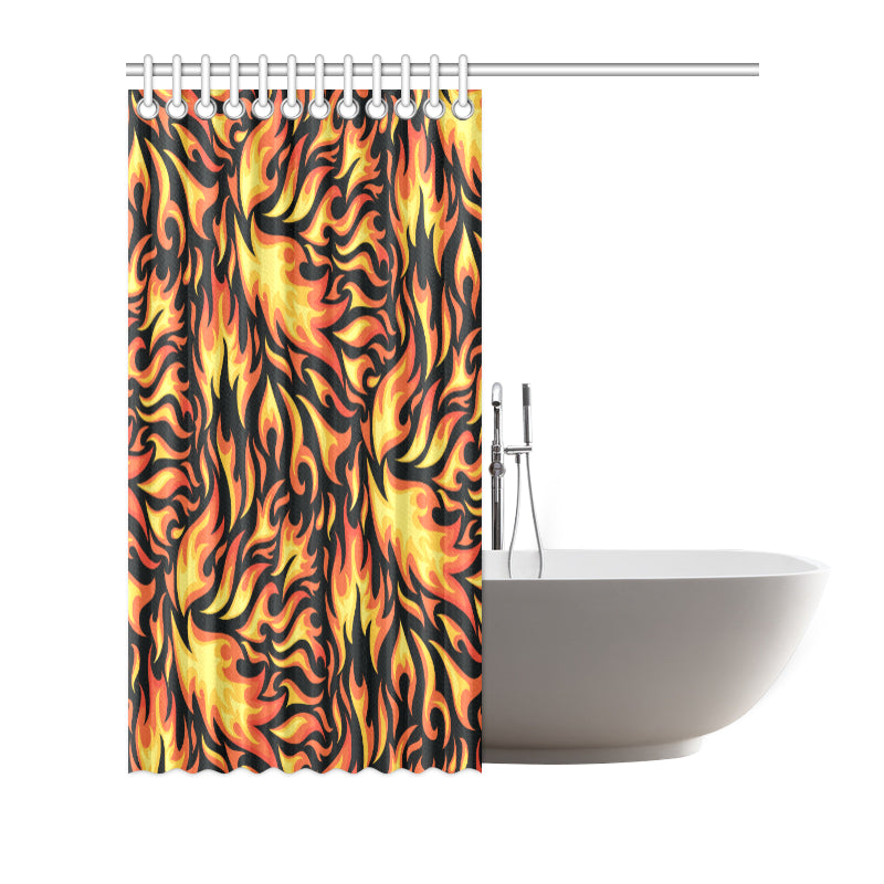 Flame Fire Design Pattern Shower Curtain