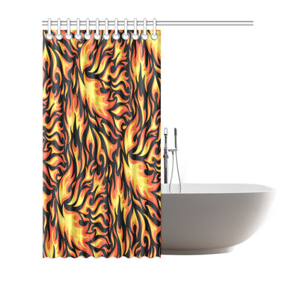 Flame Fire Design Pattern Shower Curtain