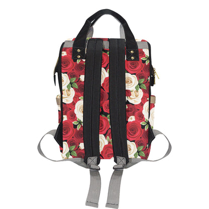 Rose Pattern Print Design RO06 Diaper Bag Backpack