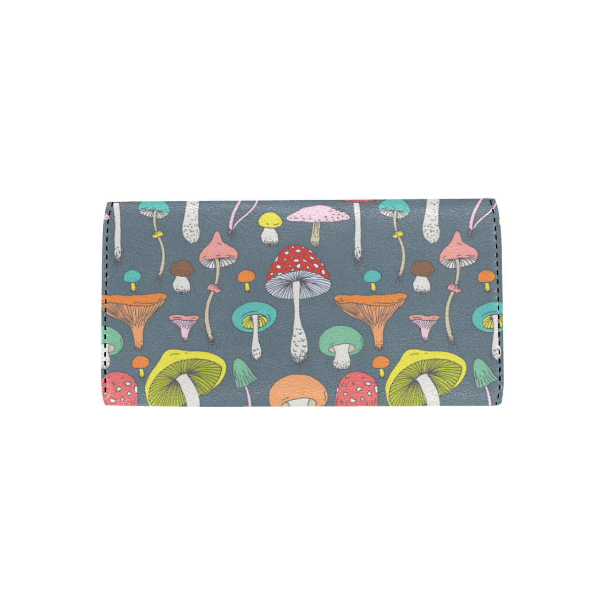 Mushroom Pattern Print Design A03 Women's Trifold Wallet