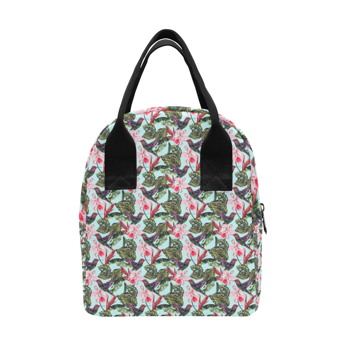 Hummingbird Cute Themed Print Insulated Lunch Bag