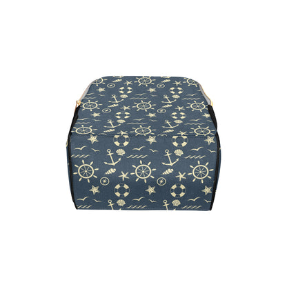Nautical Pattern Print Design A01 Diaper Bag Backpack