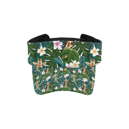 Giraffe Jungle Design Print Unisex Sun Visor