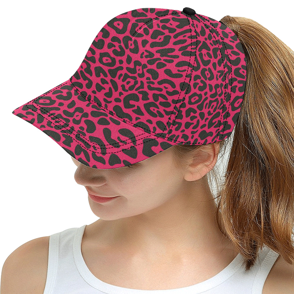 Cheetah Pink Print Pattern Snapback Cap
