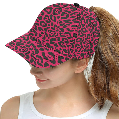 Cheetah Pink Print Pattern Snapback Cap