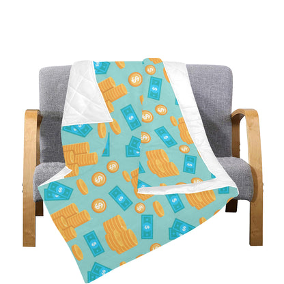 Money Pattern Print Design 03 Premium Quilt