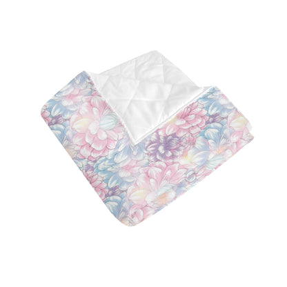 Dahlia Pattern Print Design 01 Premium Quilt