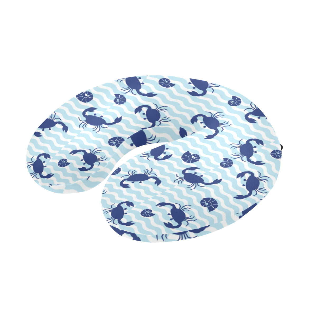 Crab Pattern Print Design 04 U-Shaped Travel Neck Pillow