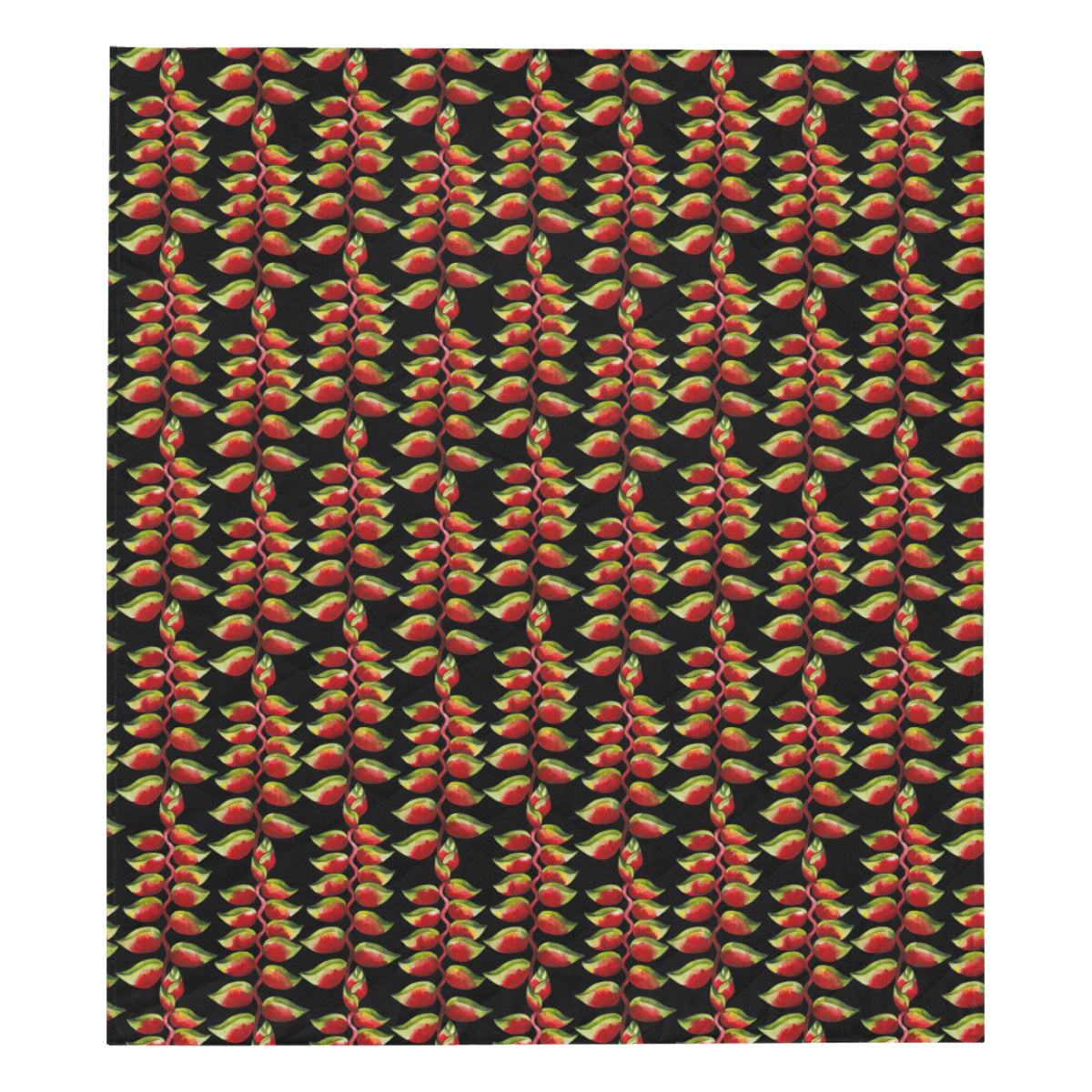 Heliconia Pattern Print Design HL05 Premium Quilt