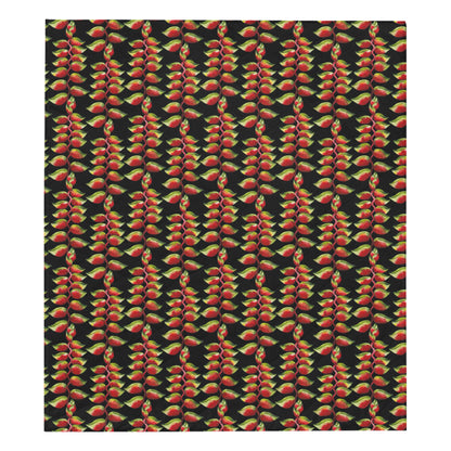 Heliconia Pattern Print Design HL05 Premium Quilt