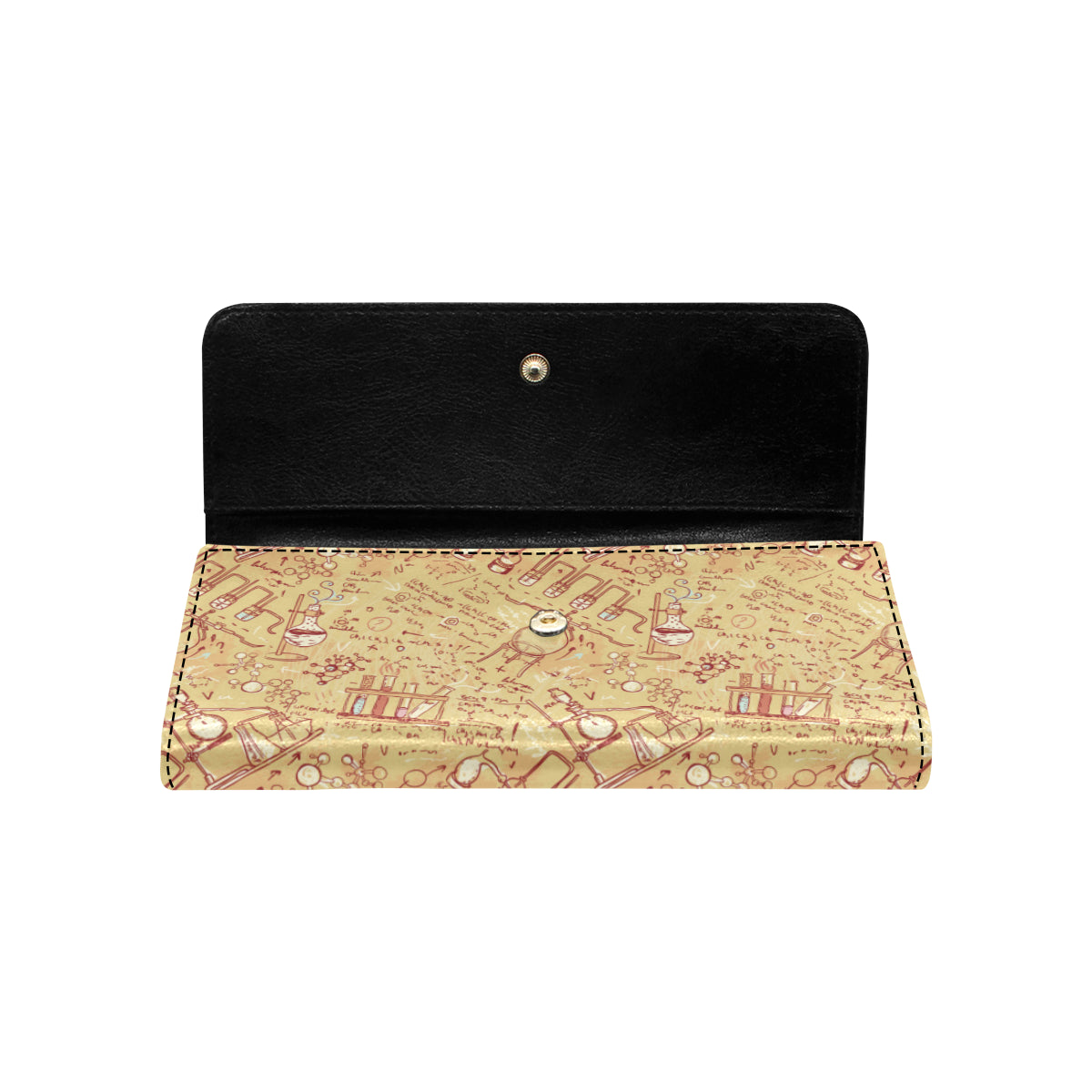 Chemical Pattern Print Design 01 Women's Trifold Wallet