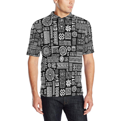 Polynesian Pattern Print Design A02 Men Polo Shirt