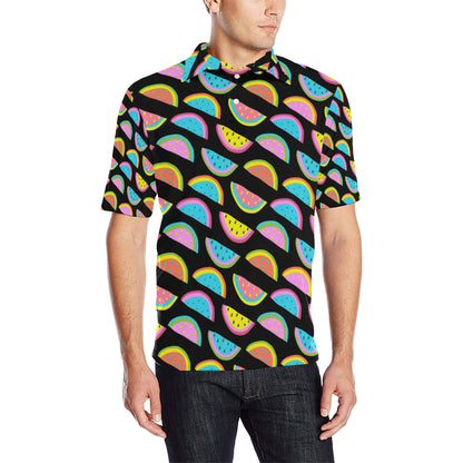 Watermelon Pattern Print Design WM08 Men Polo Shirt