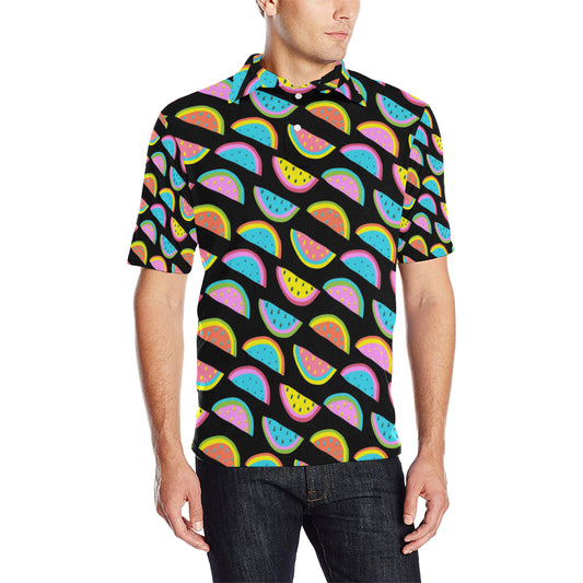 Watermelon Pattern Print Design WM08 Men Polo Shirt