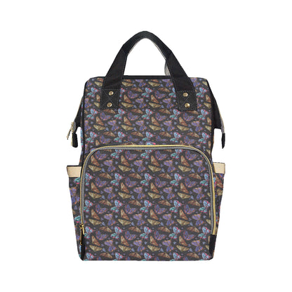Butterfly Pattern Print Design 013 Diaper Bag Backpack