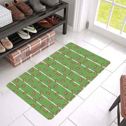 American Football on Field Themed Print Rubber Doormat