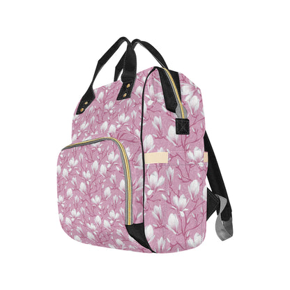 Magnolia Pattern Print Design MAG05 Diaper Bag Backpack