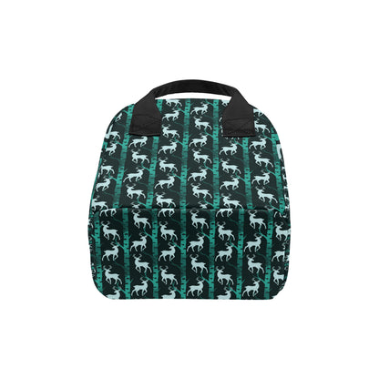 Deer Jungle Print Pattern Insulated Lunch Bag