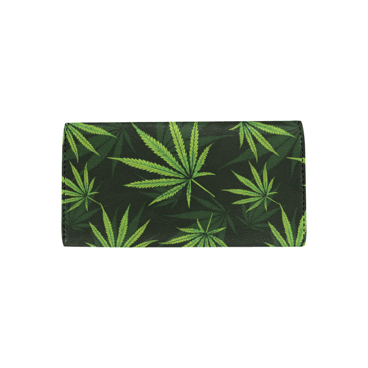 Pot Leaf Pattern Print Design A03 Women's Trifold Wallet