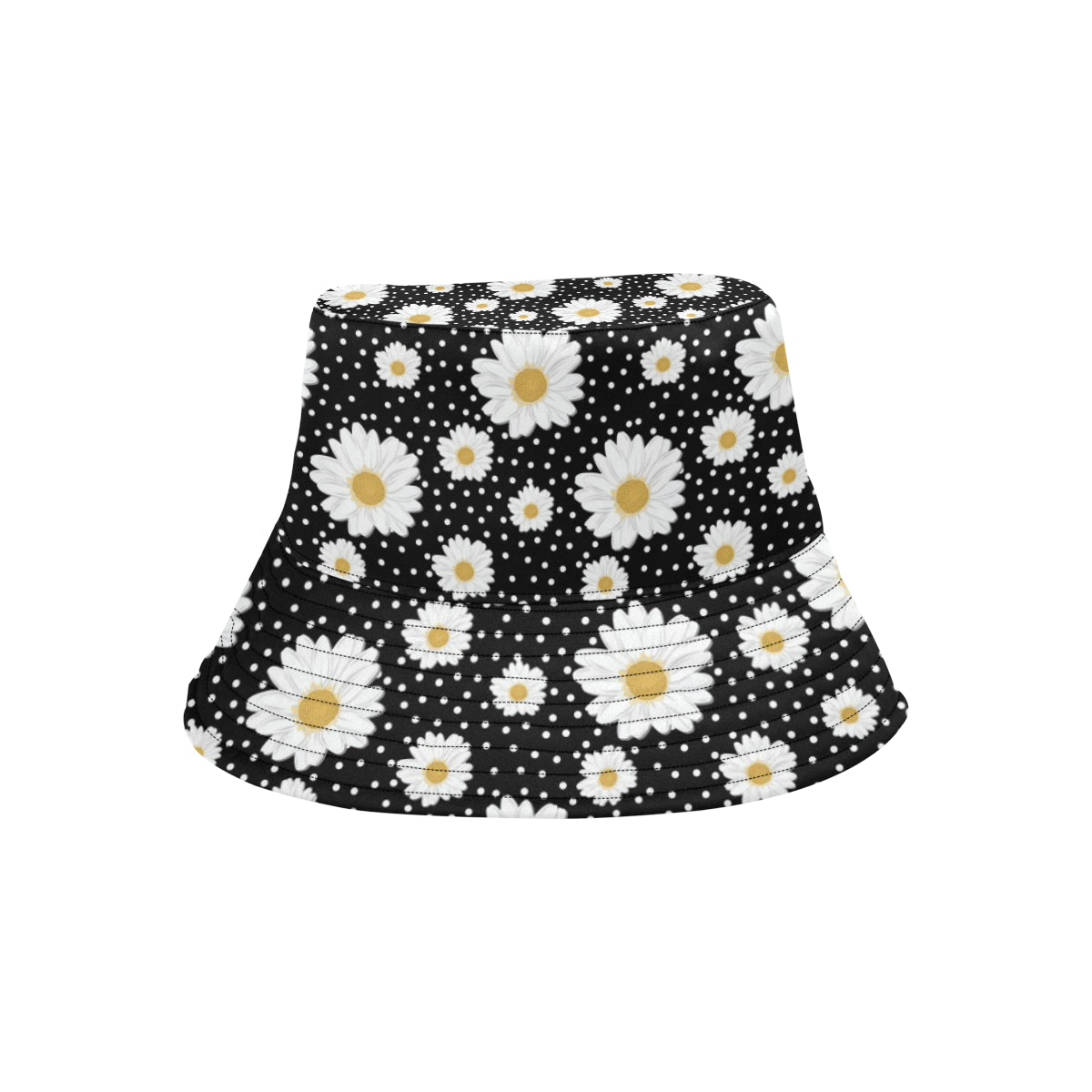 Daisy Pattern Print Design DS02 Unisex Bucket Hat