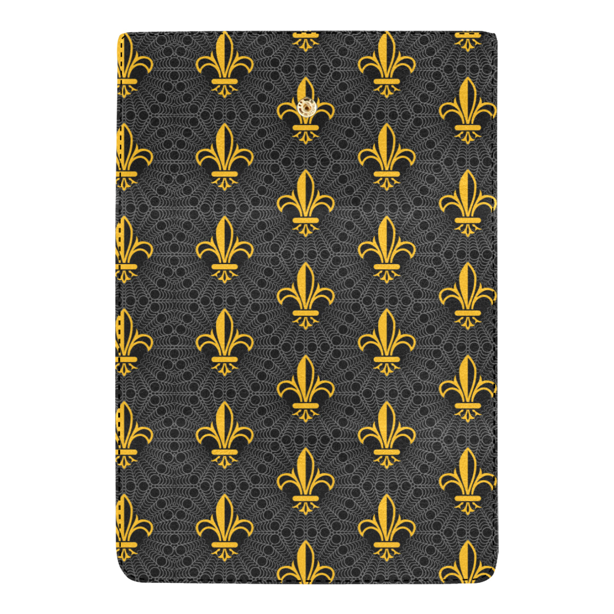 Fleur De Lis Gold Pattern Print Design 01 Women's Trifold Wallet