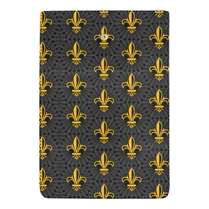 Fleur De Lis Gold Pattern Print Design 01 Women's Trifold Wallet
