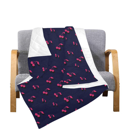 Cherry Pattern Print Design 02 Premium Quilt