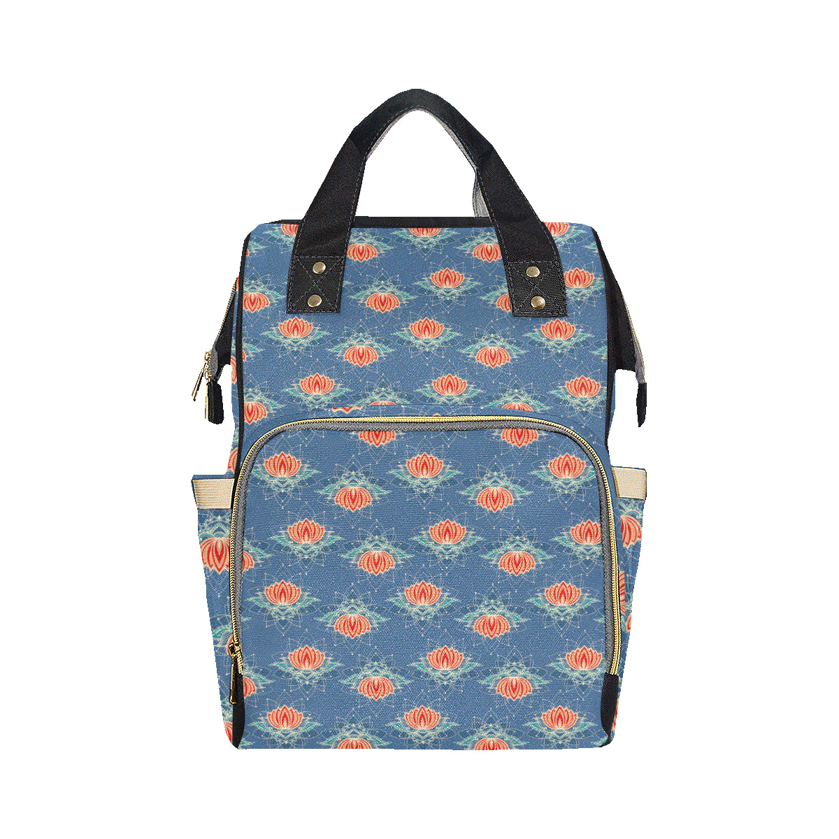 lotus Boho Pattern Print Design LO07 Diaper Bag Backpack