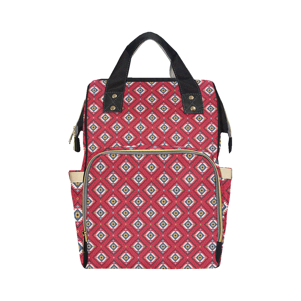 Aztec Pattern Print Design 10 Diaper Bag Backpack