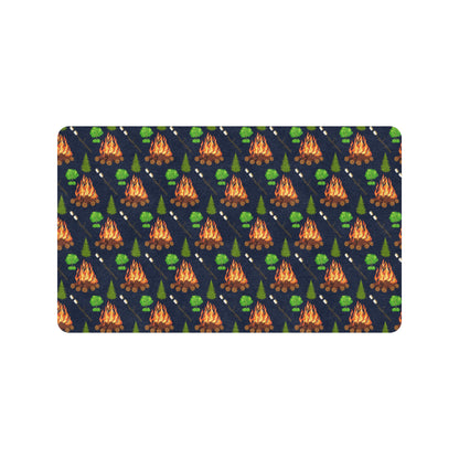 Camfire marshmallow Camping Design Print Rubber Doormat
