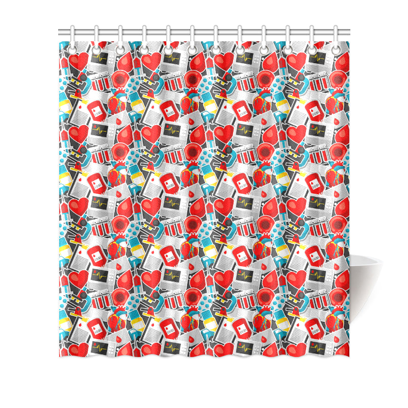 Phlebotomist Medical Themed Shower Curtain