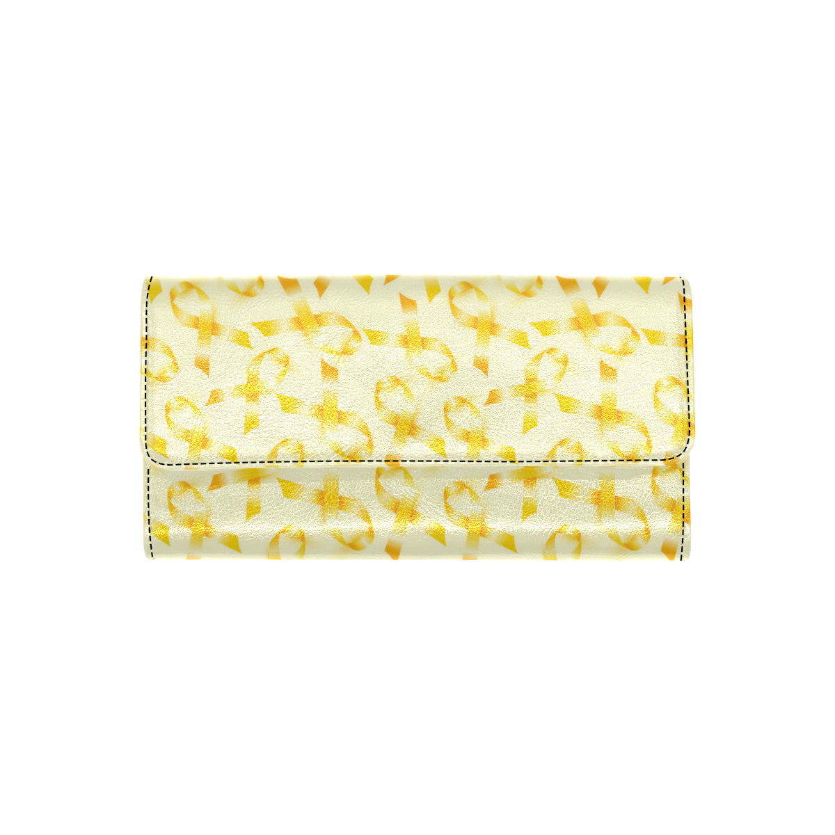 Childhood cancer Pattern Print Design 01 Women's Trifold Wallet