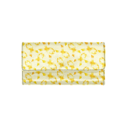 Childhood cancer Pattern Print Design 01 Women's Trifold Wallet