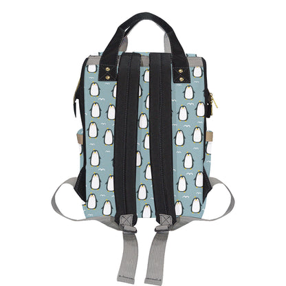 Penguin Pattern Print Design A02 Diaper Bag Backpack