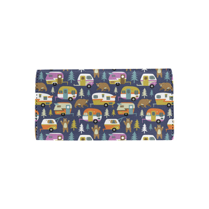 Camper Pattern Print Design 04 Women's Trifold Wallet