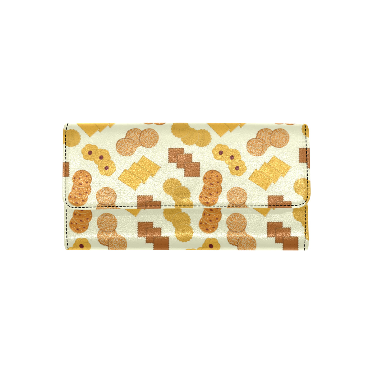 Cookie Pattern Print Design 06 Women's Trifold Wallet