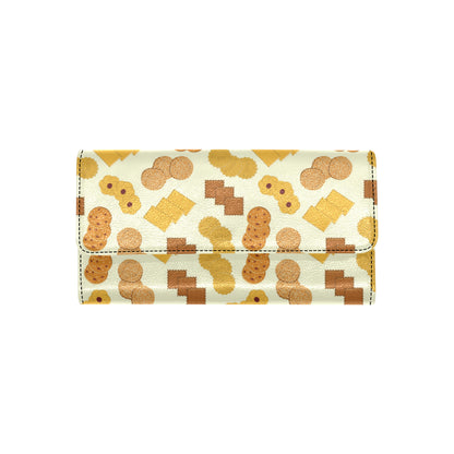 Cookie Pattern Print Design 06 Women's Trifold Wallet