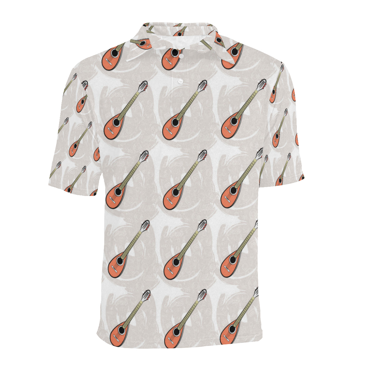 Mandolin Pattern Print Design 03 Men Polo Shirt